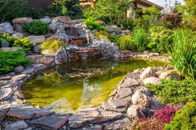 Pond Waterfall Installation